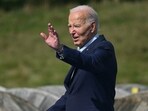 US President Joe Biden waves after speaking about the economy in Westby, Wisconsin, on September 5, 2024. Biden spoke about rural electrification and clean energy investments via the Inflation Reduction Act. (Photo by ANDREW CABALLERO-REYNOLDS / AFP) US President Joe Biden waves after speaking about the economy in Westby, Wisconsin, on September 5, 2024. Biden spoke about rural electrification and clean energy investments via the Inflation Reduction Act. (Photo by ANDREW CABALLERO-REYNOLDS / AFP)