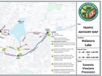 The Bengaluru traffic police announced several diversions to ensure smooth vehicular movement.