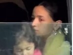 Alia Bhatt with Raha Kapoor inside her car.