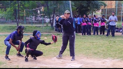 12th Junior Punjab State Baseball Championship, organised by the Punjab Baseball Association (Men & Women) commenced today at Govt Girls Sen Sec Smart School, Gill in Ludhiana on Wednesday, September 11, 2024. (Hindustan Times)