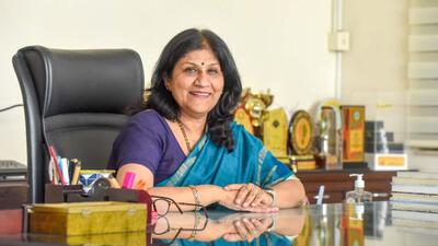 Charu Maini, the principal at DAV Public School in Sector 49, Gurugram, was among the 50 teachers from across the country to be awarded the National Teachers’ Award by President Droupadi Murmu in New Delhi on September 5. (Parveen Kumar/HT) Charu Maini, the principal at DAV Public School in Sector 49, Gurugram, was among the 50 teachers from across the country to be awarded the National Teachers’ Award by President Droupadi Murmu in New Delhi on September 5. (Parveen Kumar/HT)