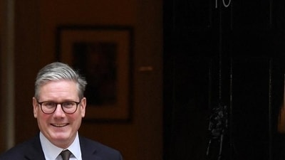 British Prime Minister Keir Starmer looks on, at Number 10 Downing Street, in London, Britain.