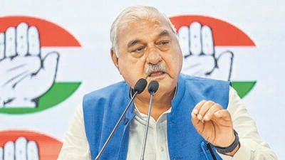 Former Haryana chief minister Bhupinder Singh Hooda. (Hindustan Times) Former Haryana chief minister Bhupinder Singh Hooda. (Hindustan Times)