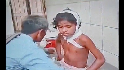 One of the injured girls being treated at Bahraich Medical College on Wednesday. (HT Photo) One of the injured girls being treated at Bahraich Medical College on Wednesday. (HT Photo)