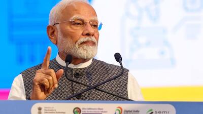 Prime Minister Narendra Modi during the inauguration of SEMICON India 2024, in Greater Noida, on Wednesday. (HT Photo) Prime Minister Narendra Modi during the inauguration of SEMICON India 2024, in Greater Noida, on Wednesday. (HT Photo)