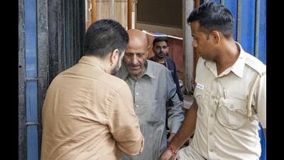 Rashid was arrested in 2019 in connection with a terror funding case and on Tuesday a Delhi court granted him bail till October 2 to allow him to campaign for the Jammu and Kashmir assembly polls. (PTI) Rashid was arrested in 2019 in connection with a terror funding case and on Tuesday a Delhi court granted him bail till October 2 to allow him to campaign for the Jammu and Kashmir assembly polls. (PTI)