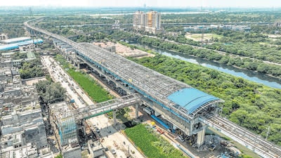 The solar panels on the station’s roof are likely to generate over 650,000 units of power annually. (HT PHOTO) The solar panels on the station’s roof are likely to generate over 650,000 units of power annually. (HT PHOTO)