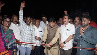 Union minister and North Mumbai MP Piyush Goyal threw open the road shortly before midnight on Tuesday Union minister and North Mumbai MP Piyush Goyal threw open the road shortly before midnight on Tuesday