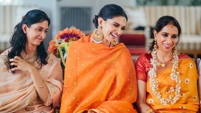 Deepika Padukone with mother Ujjala Padukone and sister Anisha. (File Photo) Deepika Padukone with mother Ujjala Padukone and sister Anisha. (File Photo)