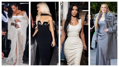 From sultry and dazzling fashion statements like metallic nipple plates and mesh capes to demure ‘Old Hollywood’ elegance radiating from overcoat with faux fur, here are some New York Fashion Week celebs who turned heads. (Instagram) From sultry and dazzling fashion statements like metallic nipple plates and mesh capes to demure ‘Old Hollywood’ elegance radiating from overcoat with faux fur, here are some New York Fashion Week celebs who turned heads. (Instagram)
