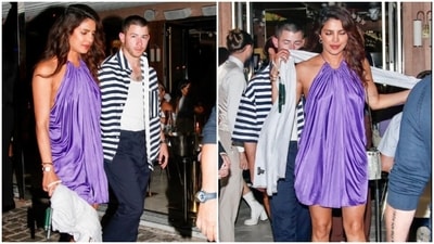 Priyanka Chopra, for the weekend outing with husband Nick Jonas, chose a sleek silk dress, while Nick looked sharp in a casual ensemble. (Instagram/@jerryxmimi) Priyanka Chopra, for the weekend outing with husband Nick Jonas, chose a sleek silk dress, while Nick looked sharp in a casual ensemble. (Instagram/@jerryxmimi)