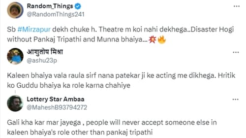 Twitter reactions to rumours of Hrithik playing Kaleen Bhaiya Twitter reactions to rumours of Hrithik playing Kaleen Bhaiya