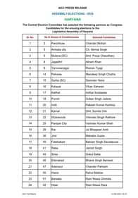 Congress releases 3rd list of candidates (via HT) Congress releases 3rd list of candidates (via HT)