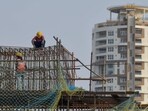 Bengaluru Metropolitan Rail Corporation Limited labourers at work for the second construction phase on Namma Metro Rail network, in Bengaluru. (File photo)