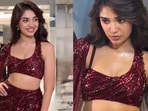 Krithi Shetty glowed in a beaded lehenga designed by Gaurav Gupta.