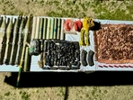 A cache of arms ammunition and explosives including AK 47 rounds, hand grenades, RPG rounds, material for Improvised Explosive Devices and other war-like stores was recovered from the Keran sector of Kupwara.
