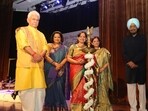 LG Jammu and Kashmir Manoj Sinha, Sadhna Shrivastav, Sunanda Sharma, Kusum Awasthi and Raja Randhir Singh