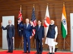 Leaders of Quadrilateral Security Dialogue (Quad) from left to right, Australian Prime Minister Anthony Albanese, U.S. President Joe Biden, Japanese Prime Minister Fumio Kishida, and Prime Minister Narendra Modi. Leaders of Quadrilateral Security Dialogue (Quad) from left to right, Australian Prime Minister Anthony Albanese, U.S. President Joe Biden, Japanese Prime Minister Fumio Kishida, and Prime Minister Narendra Modi.