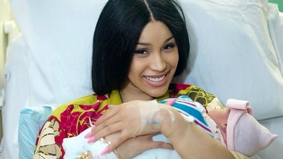 Cardi B joyfully announces the birth of her third child. (Instagram/Cardi B) Cardi B joyfully announces the birth of her third child. (Instagram/Cardi B)