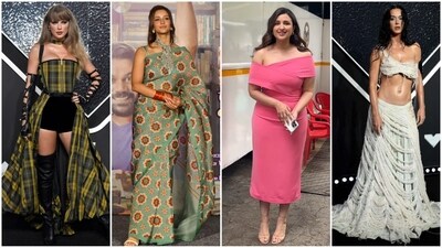 Get ready for a fresh dose of fashion inspo from today's best-dressed celebs! From Taylor Swift and Katy Perry slaying the red carpet at the MTV VMAs 2024 to Parineeti Chopra channeling major Barbie vibes in a pink bodycon dress, these stars are turning heads with their standout style moments. (Instagram) Get ready for a fresh dose of fashion inspo from today's best-dressed celebs! From Taylor Swift and Katy Perry slaying the red carpet at the MTV VMAs 2024 to Parineeti Chopra channeling major Barbie vibes in a pink bodycon dress, these stars are turning heads with their standout style moments. (Instagram)