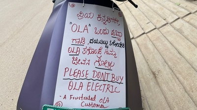 Frustrated Bengaluru customer puts placard on her Ola e-scooter, asks others not to buy it