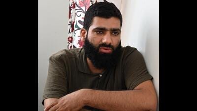 Kalimullah Lone, 35, is a Jamaat-e-Islami backed candidate contesting the Jammu and Kashmir assembly elections from Langate, the home constituency of Baramulla MP Engineer Rashid. (Waseem Andrabi/HT) Kalimullah Lone, 35, is a Jamaat-e-Islami backed candidate contesting the Jammu and Kashmir assembly elections from Langate, the home constituency of Baramulla MP Engineer Rashid. (Waseem Andrabi/HT)