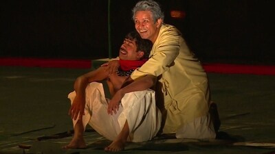 Kumud Mishra and Sandeep Shikhar during the play Kaumudi, written and directed by Abhishek Majumdar Kumud Mishra and Sandeep Shikhar during the play Kaumudi, written and directed by Abhishek Majumdar