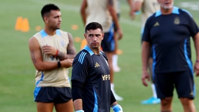 Emiliano Martinez was a frustrated figure at the end of the match which Argentina lost 2-1. (REUTERS)