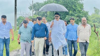 The team inspects locations in Greater Noida on Thursday. (HT Photo) The team inspects locations in Greater Noida on Thursday. (HT Photo)