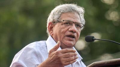 Yechury was in a critical condition for the last few days and was on respiratory support. (PTI photo) Yechury was in a critical condition for the last few days and was on respiratory support. (PTI photo)
