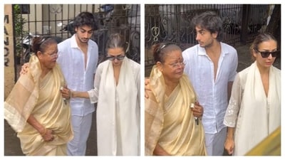 Malaika Arora and her son Arhaan Khan with Joyce Polycarp on Thursday. (Pics: Varinder Chawla) Malaika Arora and her son Arhaan Khan with Joyce Polycarp on Thursday. (Pics: Varinder Chawla)