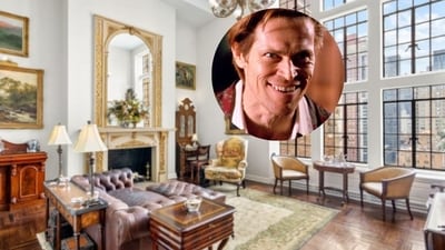 The central room of the rarely available Manhattan triplex has an 18-foot-high ceiling. (Compass) The central room of the rarely available Manhattan triplex has an 18-foot-high ceiling. (Compass)