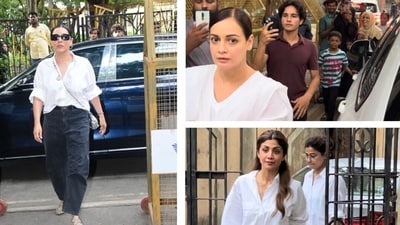 Gauri Khan other celebrities visited Malaika Arora's mother's house after her father's death. Gauri Khan other celebrities visited Malaika Arora's mother's house after her father's death.