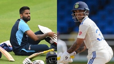 Ishan Kishan (right) scored a century in Duleep Trophy on Thursday Ishan Kishan (right) scored a century in Duleep Trophy on Thursday