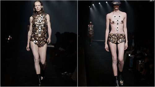Area models in dresses showcasing eye-catching nip jewellery (Getty images via AFP) Area models in dresses showcasing eye-catching nip jewellery (Getty images via AFP)