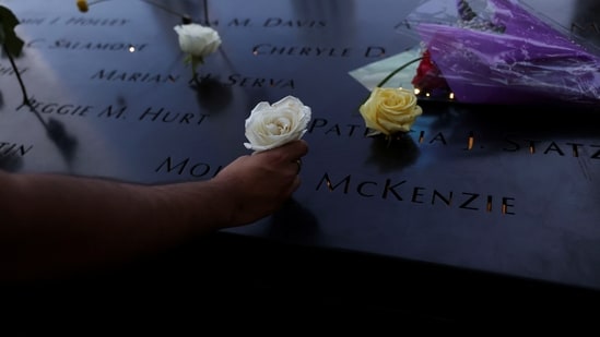 The National September 11 Memorial &amp; Museum in New York, which stands where the World Trade Centre once did, saw people paying tribute to all the 2,996 people whose lives were lost in the attack on the Twin Towers&nbsp;(REUTERS/Kent J.Edwards)