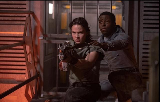 Cailee Spaeny and David Jonsson in Alien: Romulus (Courtesy Disney) Cailee Spaeny and David Jonsson in Alien: Romulus (Courtesy Disney)