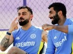 Virat Kohli and Jasprit Bumrah during a practice session Virat Kohli and Jasprit Bumrah during a practice session