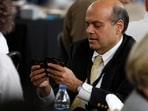 Ajit Jain, who runs some of Berkshire's insurance operations, plays a game of bridge during Berkshire Hathaway Shareholders annual meeting in Omaha, Nebraska.