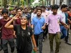 A group of junior doctors near Swasthya Bhawan in Kolkata on September 12, 2024. A group of junior doctors near Swasthya Bhawan in Kolkata on September 12, 2024.