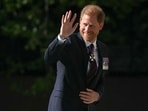 Britain's Prince Harry, Duke of Sussex waves as he arrives to attend a ceremony marking the 10th anniversary of the Invictus Games, at St Paul's Cathedral in central London, on May 8, 2024. Britain's Prince Harry, Duke of Sussex waves as he arrives to attend a ceremony marking the 10th anniversary of the Invictus Games, at St Paul's Cathedral in central London, on May 8, 2024.