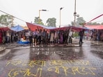 Junior doctors continue their sit-in, in Kolkata on Friday. (PTI) Junior doctors continue their sit-in, in Kolkata on Friday. (PTI)