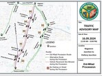 Motorists are advised to avoid restricted areas and follow alternative routes to ensure smooth traffic flow.