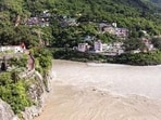 The water level of the Alaknanda River has risen considerably following incessant rainfall in Uttarakhand. (ANI Photo) The water level of the Alaknanda River has risen considerably following incessant rainfall in Uttarakhand. (ANI Photo)