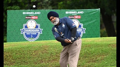 A player in action during the second day of Chandigarh Golf League being held at Chandigarh Golf Club. (Ravi Kumar/HT) A player in action during the second day of Chandigarh Golf League being held at Chandigarh Golf Club. (Ravi Kumar/HT)