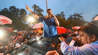 Delhi chief minister Arvind Kejriwal addresses supporters after being released from Delhi's Tihar Jail. (Sanchit Khanna/HT Photo) Delhi chief minister Arvind Kejriwal addresses supporters after being released from Delhi's Tihar Jail. (Sanchit Khanna/HT Photo)