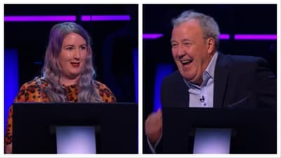 The contestant Maria made the goof up after the klaxon sounded for the end of the show. The contestant Maria made the goof up after the klaxon sounded for the end of the show.