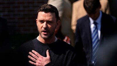 Justin Timberlake speaks to the press after a court hearing, Friday, Sept. 13, 2024, in Sag Harbor, N.Y. (AP) Justin Timberlake speaks to the press after a court hearing, Friday, Sept. 13, 2024, in Sag Harbor, N.Y. (AP)