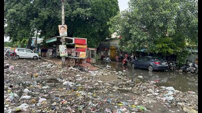 Overflowing sewers and rampant dumping of garbage add to the problems of residents in the colonies of Ward 17, especially during the monsoon season. (Parveen Kumar/HT PHOTO) Overflowing sewers and rampant dumping of garbage add to the problems of residents in the colonies of Ward 17, especially during the monsoon season. (Parveen Kumar/HT PHOTO)
