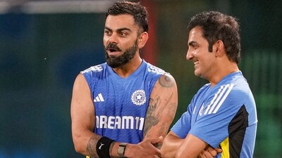 India's Virat Kohli has reunited with coach Gautam Gambhir. (PTI) India's Virat Kohli has reunited with coach Gautam Gambhir. (PTI)